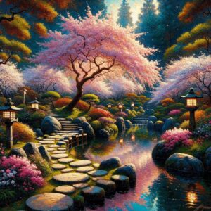 Japanese Cherry Blossom Garden