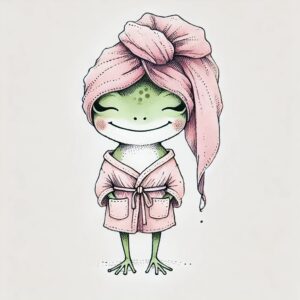 Spa Day Relaxation Frog