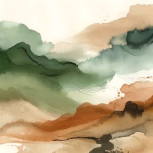 Tranquil Horizons Abstract Watercolor