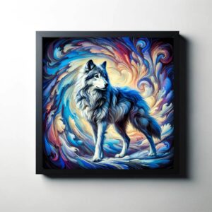 Mystic Lone Wolf Abstract